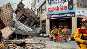 Prédios desmoronados em Taiwan - Foto: Reprodução