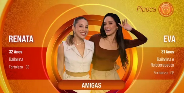 Nesta quinta-feira (9), a Globo divulgou os nomes de Eva e Renata como participantes da 25ª edição do Big Brother Brasil.