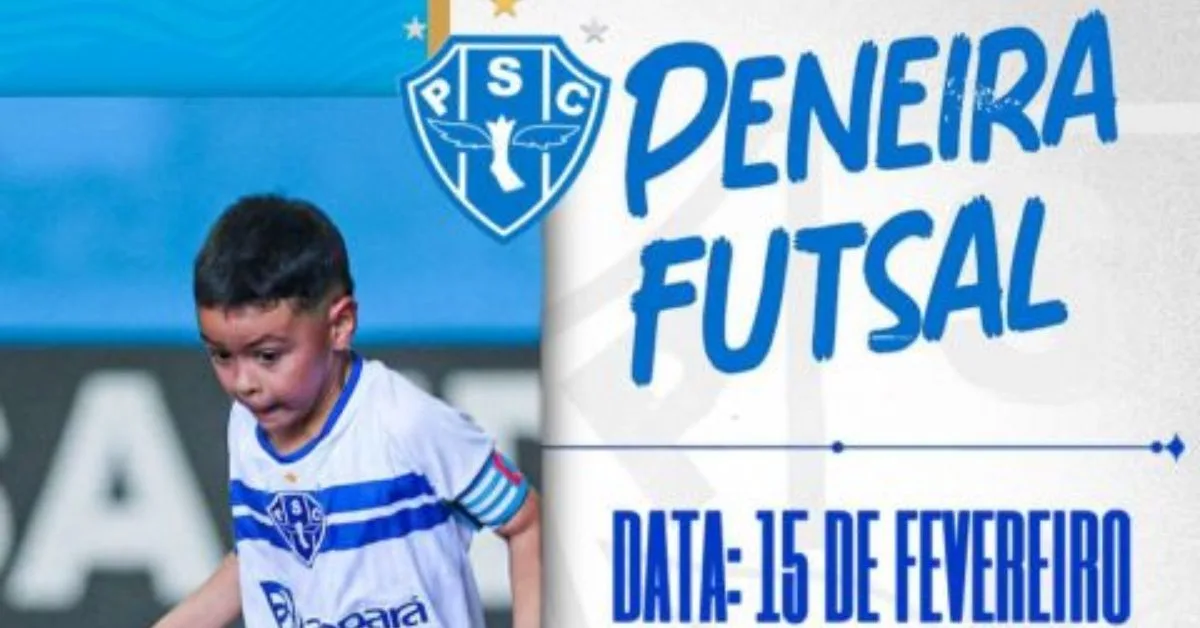 Jovens atletas, não percam a peneira Paysandu! Inscrições abertas para Vôlei e Futsal. Demonstre seu talento!