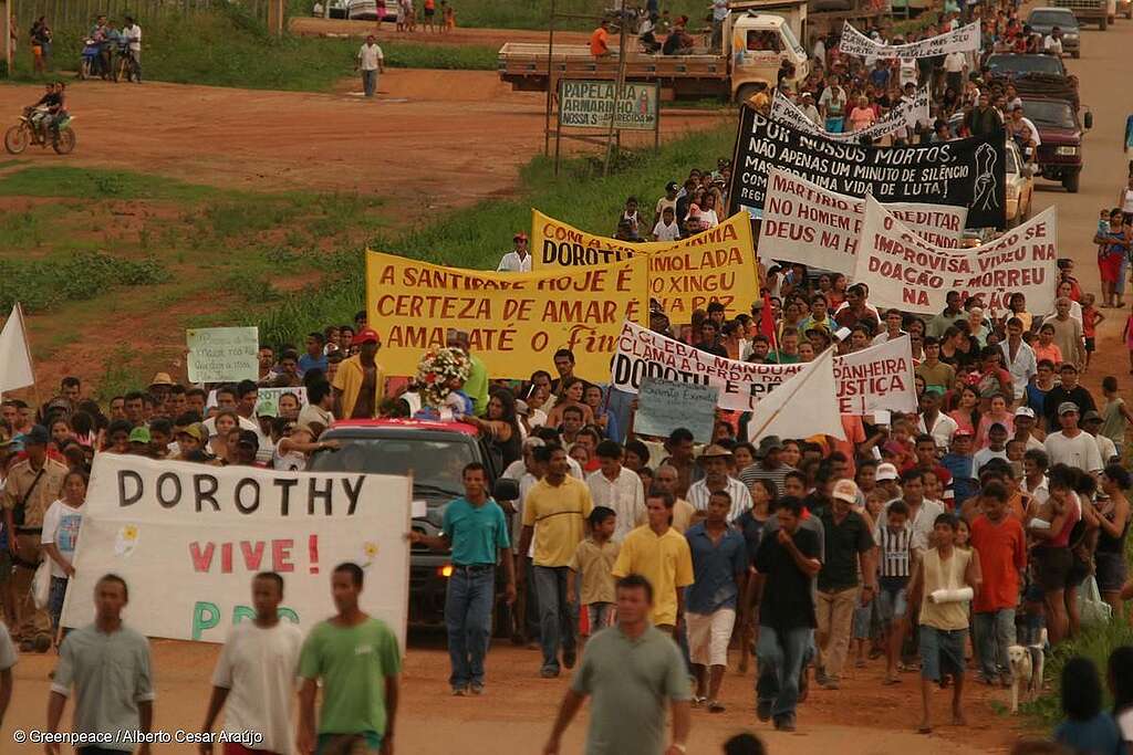 Irmã Dorothy Stang, missionária americana naturalizada brasileira, lutou pelos direitos humanos e ambientais até seu assassinato em 2005.