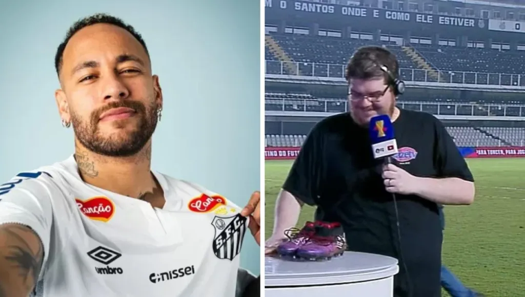 Neymar dá chuteira de retorno a Casimiro e elogia narrador
