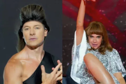 Confira a participação de Rodrigo Faro e Luciana Gimenez no quadro Batalha do Lip Sync no Domingão com Huck.