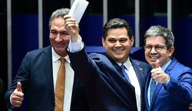 Alcolumbre venceu com folga a eleição. Foto: Andressa Anholete/Agência Senado