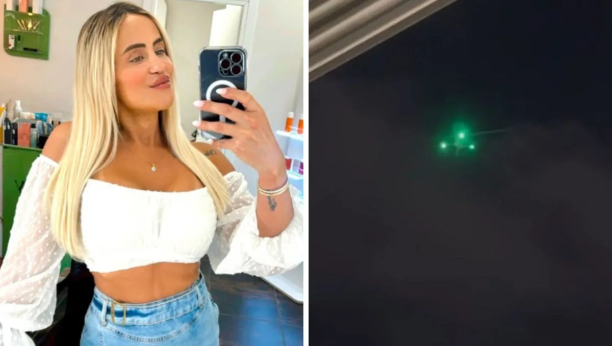 Ela alega ter sido filmada nua por um drone enquanto estava dentro de um apartamento em São Vicente, no litoral de São Paulo. 

Reprodução