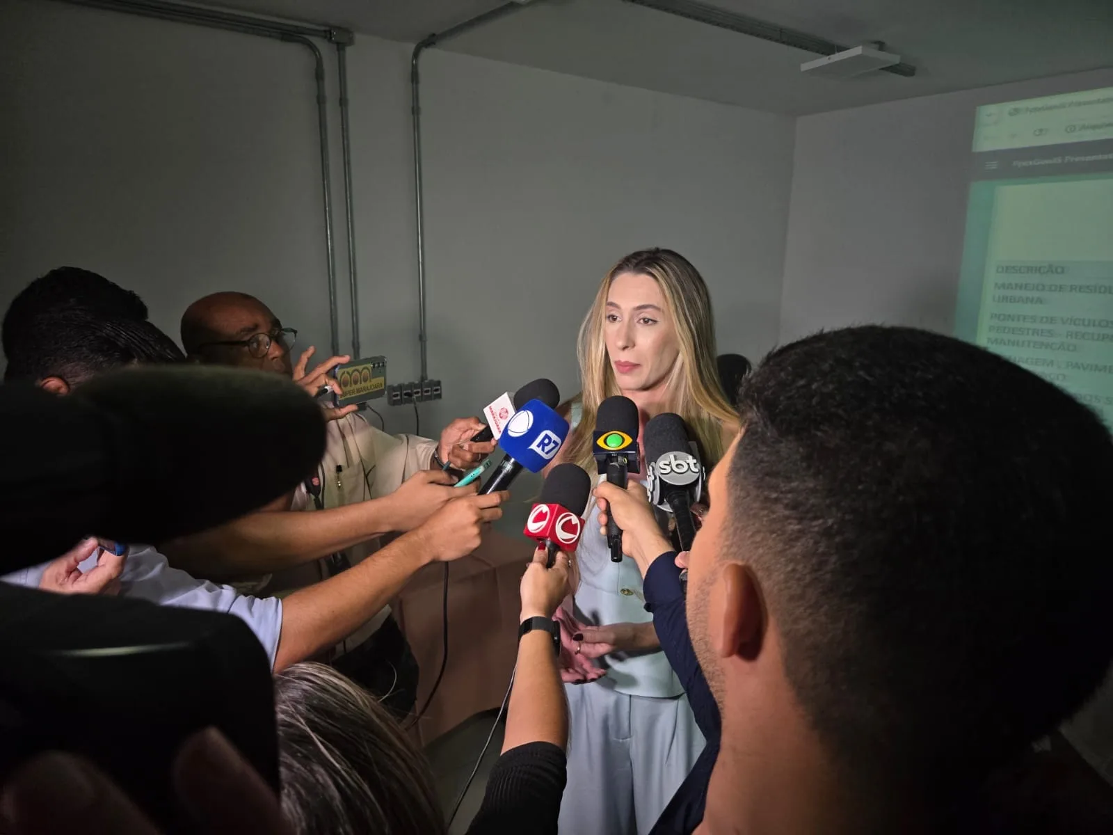 A titular da Sezel, Thayta Martins fez um balanço das dívidas Foto: Mauro Neto / Comus