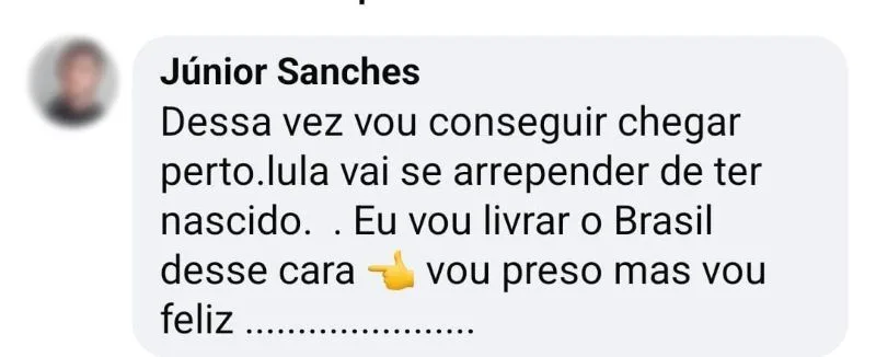 As investigações identificaram que um indivíduo realizou postagens em redes sociais contendo ameaças de atentado contra o Presidente durante sua visita à cidade de Belém/PA.