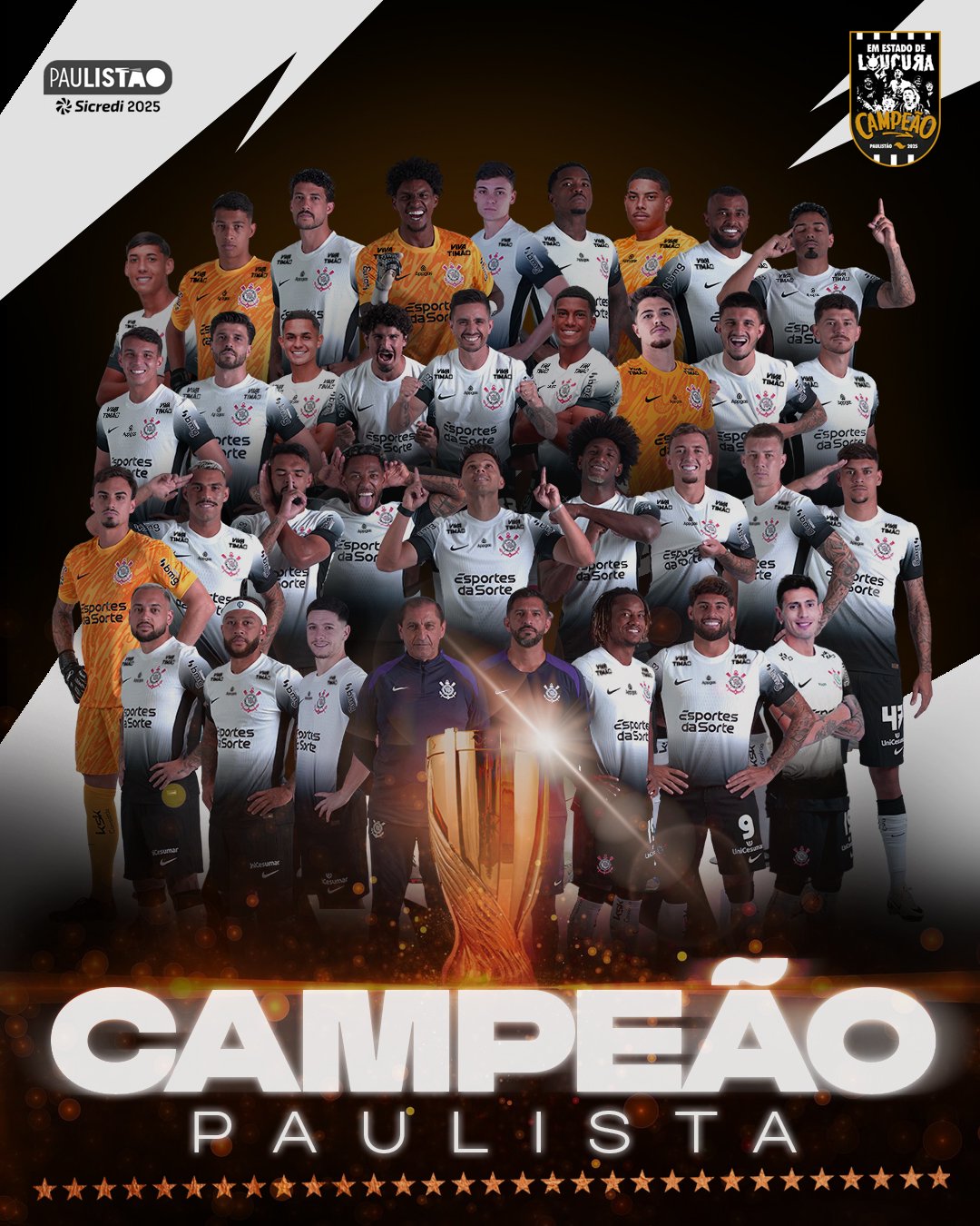 Foi o 31º título do alvinegro, que se isolou ainda mais como o maior vencedor da competição. O Palmeiras vem na sequência, com 26.