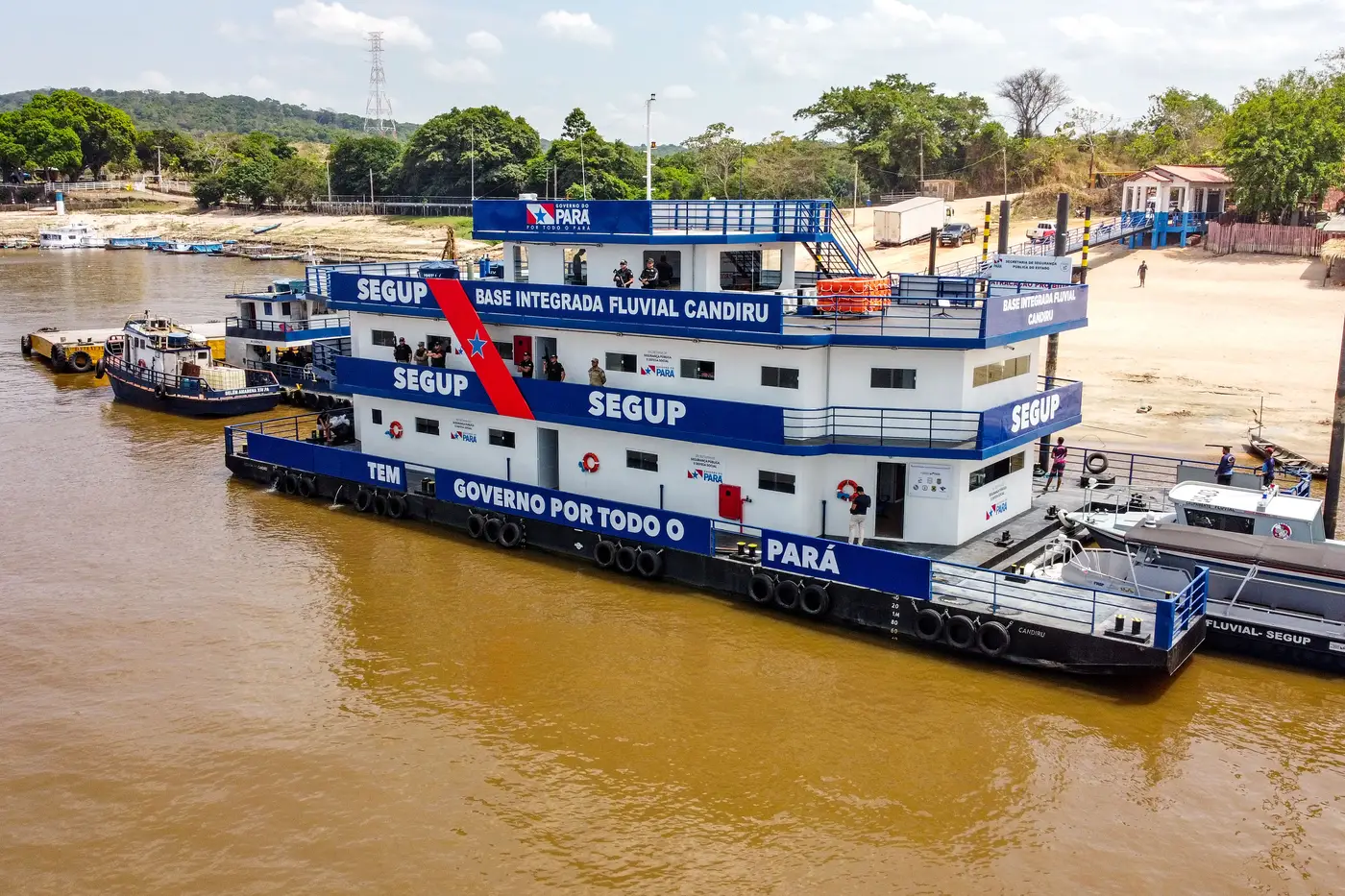 A Base Fluvial Integrada, instalada no município de Óbidos, vem atuando na região com fiscalizações contínuas para o enfrentamento da criminalidade na região

