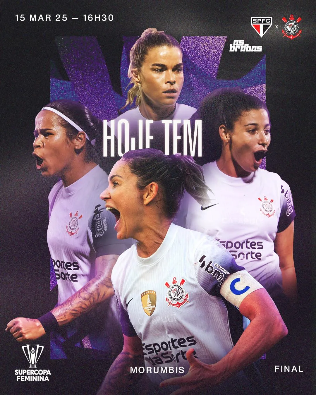 Neste sábado, o Corinthians enfrenta o São Paulo em busca do seu quarto título da Supercopa Feminina