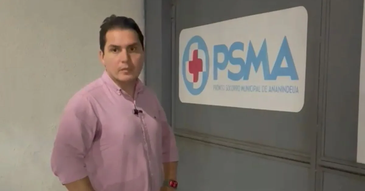 O vereador Flávio Nobre inspecionou o PS de Ananindeua. Foto: Reprodução