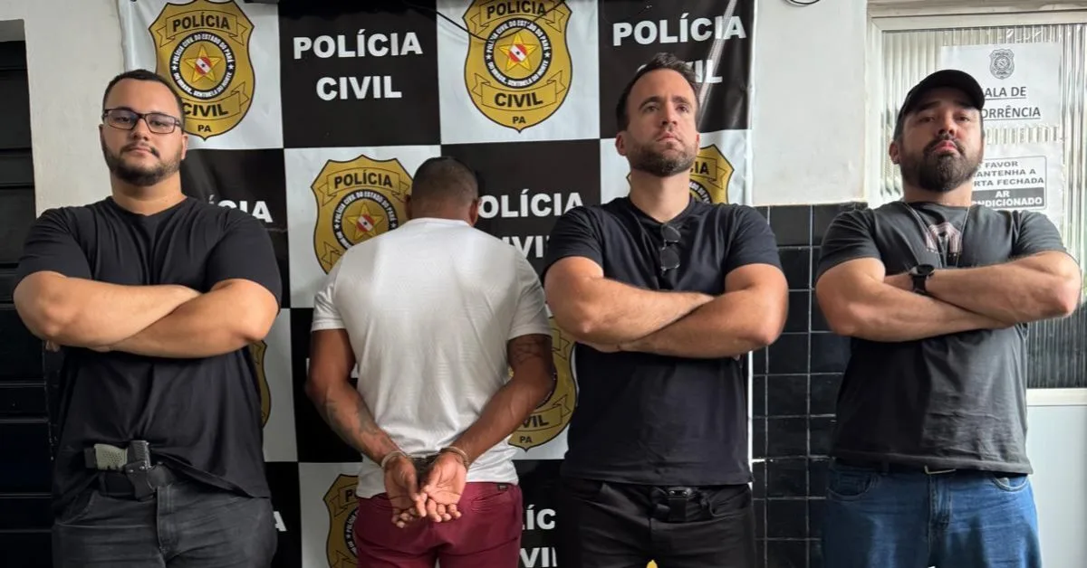 suspeito não resistiu à prisão e agora está à disposição da Justiça.