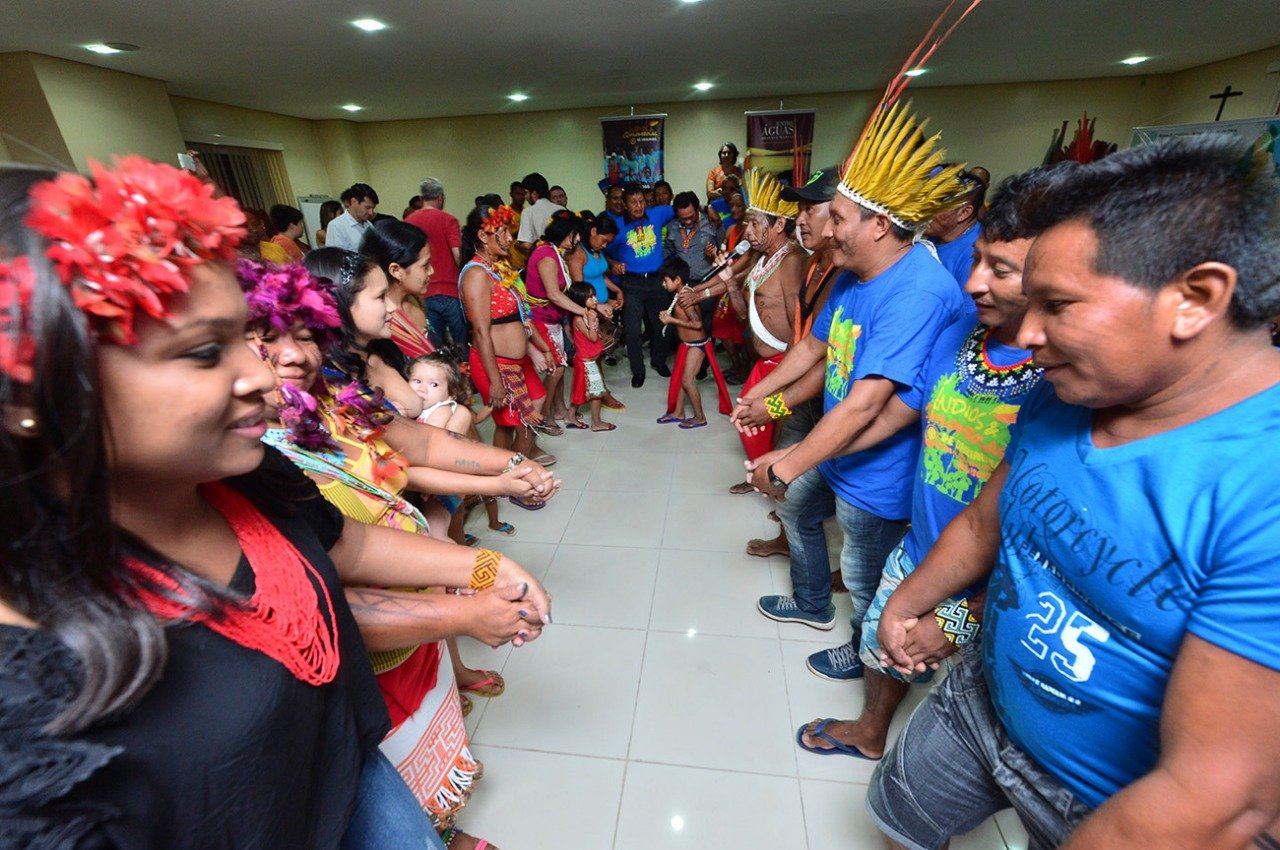 Índigenas comemoram declaração da Terra Indígena Kaxuyana/Tunayana, em 2018 Foto: Funai