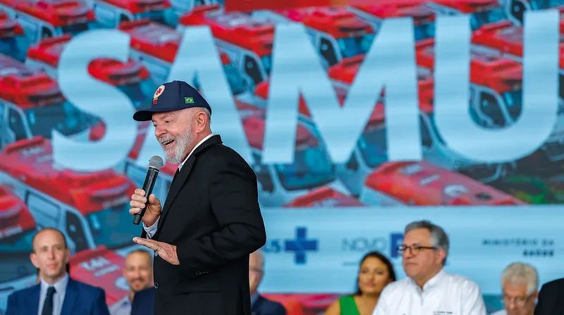 Presidente da República, Luiz Inácio Lula da Silva, durante cerimônia de Entrega de 789 Novas Ambulâncias do SAMU. Alto da Boa Vista - Sorocaba - SP. Foto: Ricardo Stuckert / PR