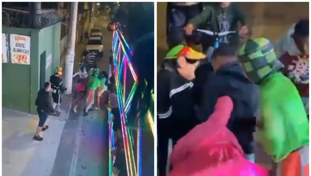 Durante o trajeto, uma mulher caracterizada como a personagem Chiquinha foi agredida por uma passageira que se irritou ao ser advertida por estar consumindo bebida alcoólica dentro do veículo. Durante o trajeto, uma mulher caracterizada como a personagem Chiquinha foi agredida por uma passageira que se irritou ao ser advertida por estar consumindo bebida alcoólica dentro do veículo.