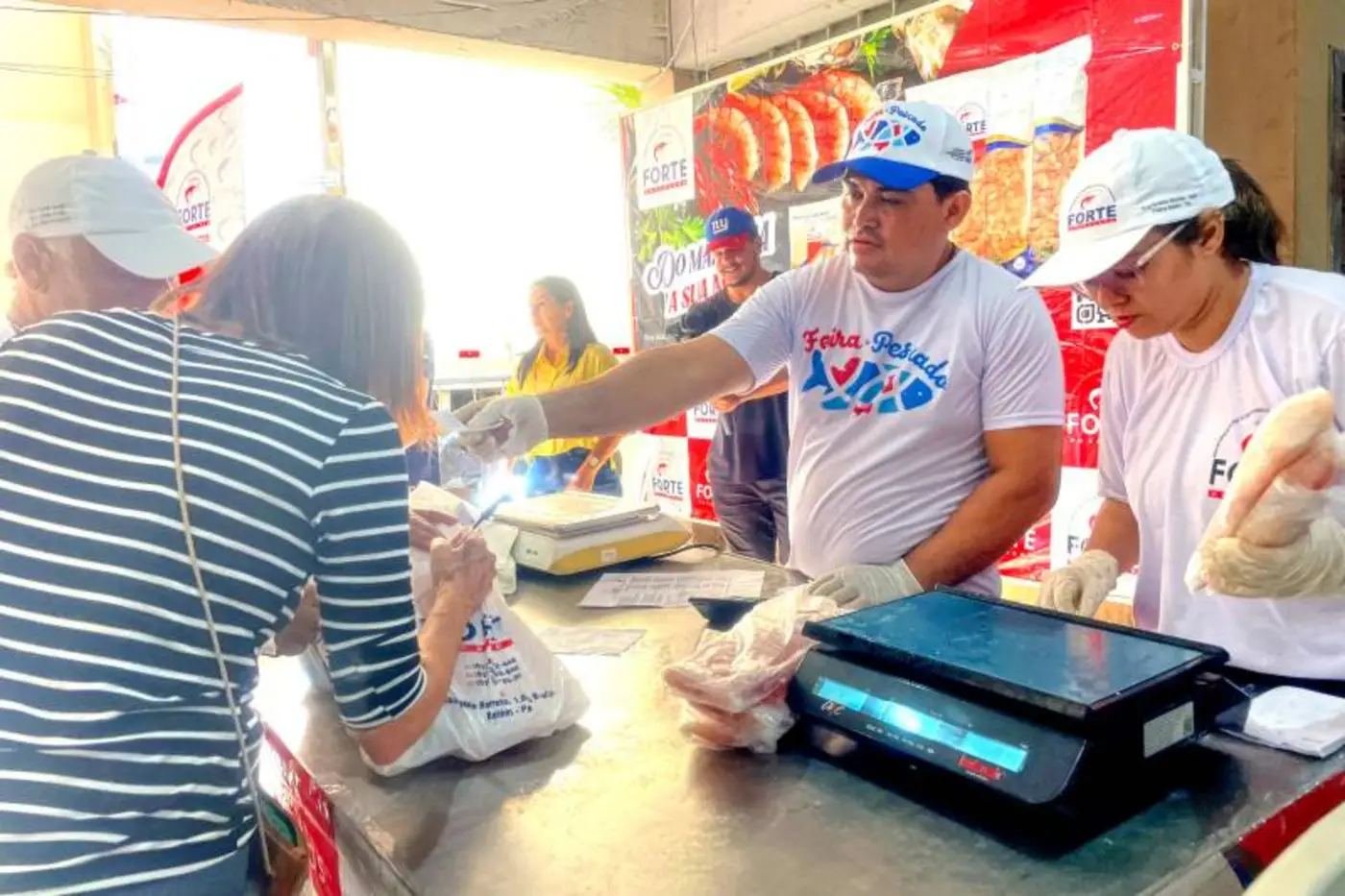 A feira é realizada por meio da Diretoria de Pesca e da Coordenadoria de Desenvolvimento da Aquicultura da secretaria.