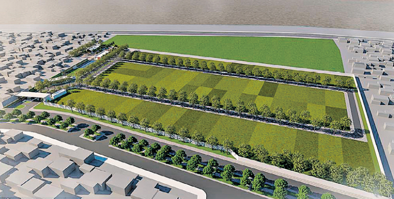 A planta da construção CATA para o empreendimento Bayside Residence, no terreno que fica no Portal da Amazônia.