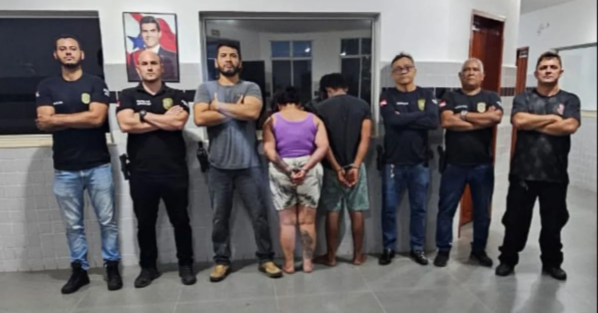 Um casal foi preso após o crime.