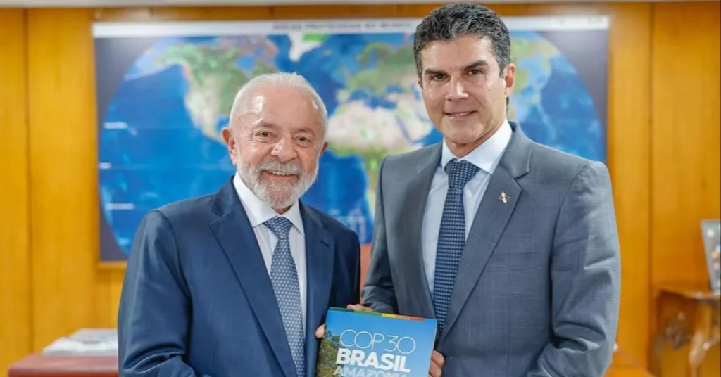 A modernização da Nova Doca, com 74% das obras concluídas, é uma das ações detalhadas em publicação que foi entregue pelo governador Helder ao presidente Lula FOTO: Vinicius Pinto/Agência Pará