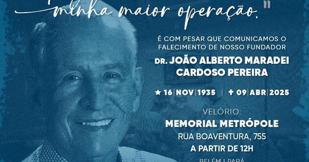 Morre aos 89 anos o Dr. João Maradei, pioneiro da medicina e formador de gerações no Pará