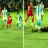 O árbitro Rafael Martins Diniz precisou ser substituído após sofrer um nocaute dentro de campo, durante o jogo entre Londrina e Tombense