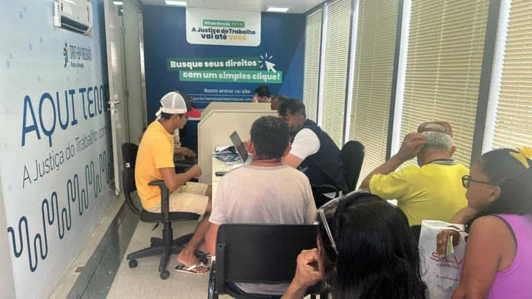 A Justiça do Trabalho da 8ª Região está com a sua unidade móvel na região nordeste. Hoje encerra o atendimento na cidade de Capitão Poço.