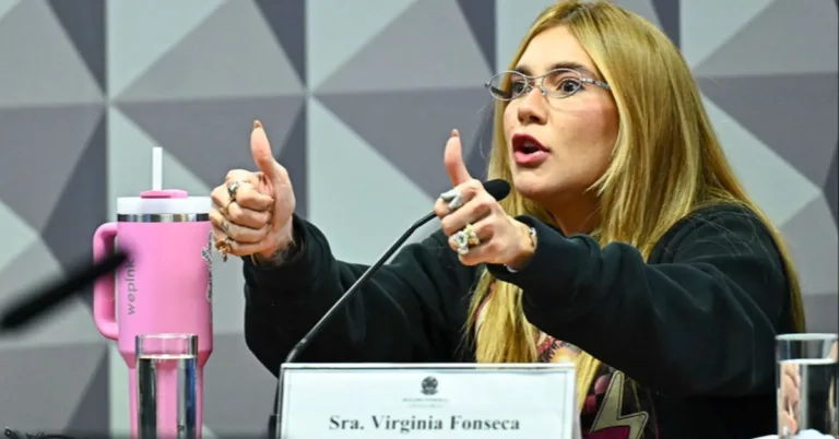 Apresentadora, influenciadora e empresária Virginia Pimenta da Fonseca Serrão Costa em pronunciamento à mesa. Foto: Andressa Anholete/Agência Senado