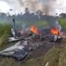Dezenas de imagens e vídeos circularam nas redes sociais mostrando uma aeronave de pequeno porte em chamas em Altamira.
