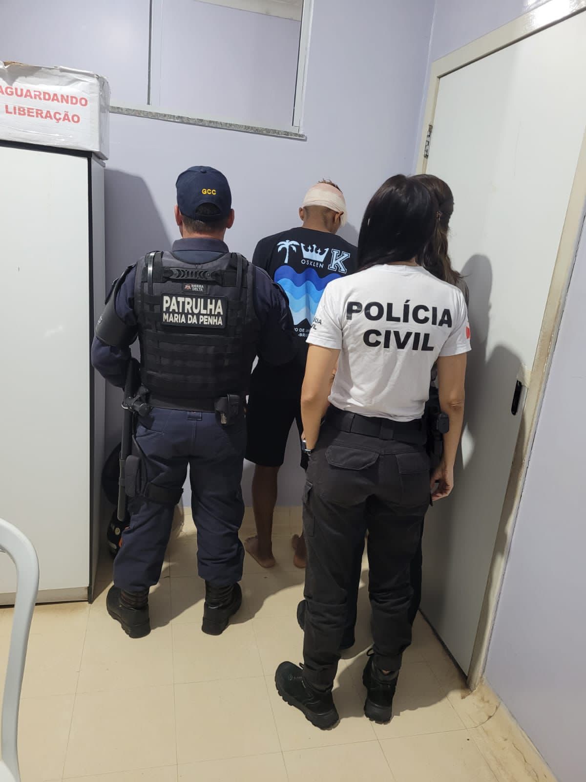 Mesmo bastante machucada, a vítima conseguiu narrar sobre os fatos informando que na madrugada, após uma discussão com Joelson Nascimento foi agredida várias vezes por ele