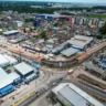 A nova estrutura está localizada no entroncamento da rodovia Mário Covas com a avenida Três Corações, no município de Ananindeua.