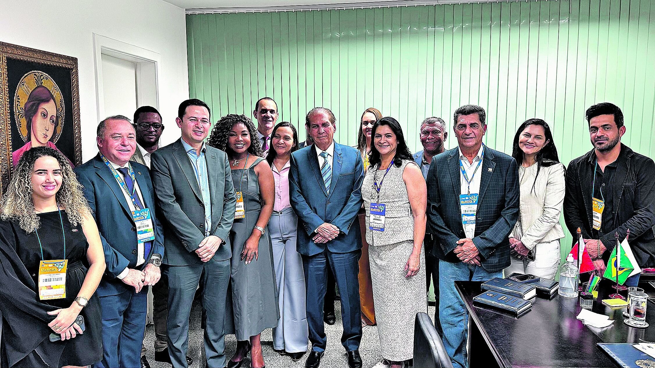 Jader recebeu comitiva de prefeitos no seu gabinete FOTO: DIVULGAÇÃO
