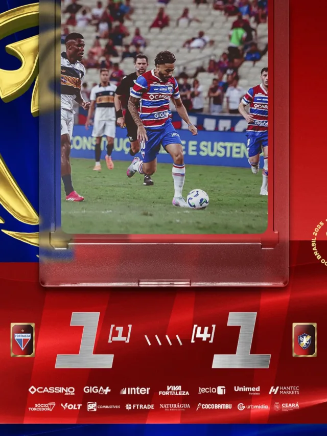 O Fortaleza está fora da Copa do Brasil. Jogando no Castelão, o Tricolor de Aço foi eliminado nos pênaltis pelo Retrô, após um empate em 1 a 1 no tempo normal.