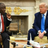Ramaphosa rejeitou de maneira firme a ideia de que haveria perseguição contra brancos em seu país. Foto: Reprodução