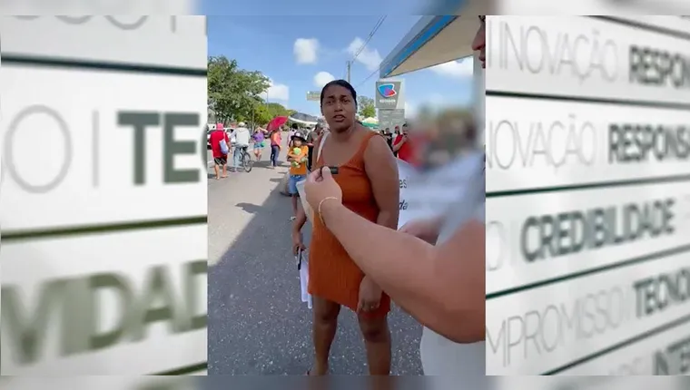 A mulher ficou indignada por não ter sido sorteada para uma das unidades do residencial Pouso do Aracanga após promessa da prefeitura de que ela teria a casa própria.