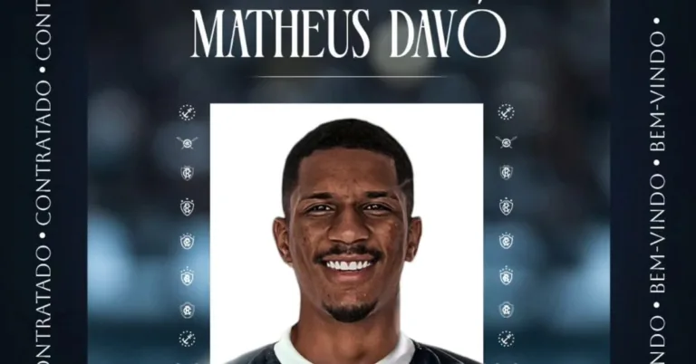 O Clube do Remo anunciou a contratação do atacante Matheus Davó para a sequência da Série B do Campeonato Brasileiro.
