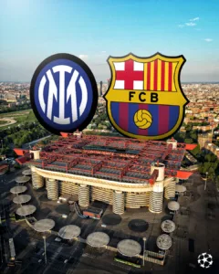 O Estádio San Siro será o centro das atenções do futebol europeu nesta terça-feira (6), às 16h (de Brasília), quando Internazionale e Barcelona entram em campo