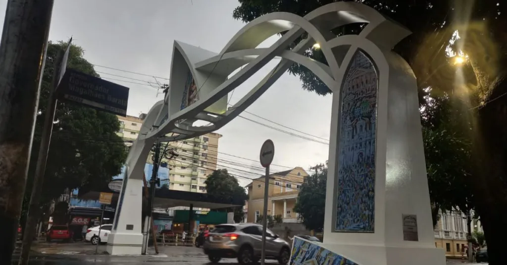 Arcos ficam localizados na Avenida Nazaré, entre Avenida Generalíssimo Deodoro e Travessa 14 de Março. Foto: Rosana Pinto/Ascom DFN Arcos ficam localizados na Avenida Nazaré, entre Avenida Generalíssimo Deodoro e Travessa 14 de Março. Foto: Rosana Pinto/Ascom DFN