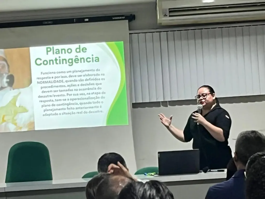 A Adepará realizou reunião técnica com os produtores do setor avícola, na terça-feira, 20, na sede do Sindicato de Produtores Rurais de Santa Izabel do Pará. Foto: Divulgação