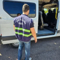 Equipes da Sefa apreendem veículos, pneus e portais de madeira