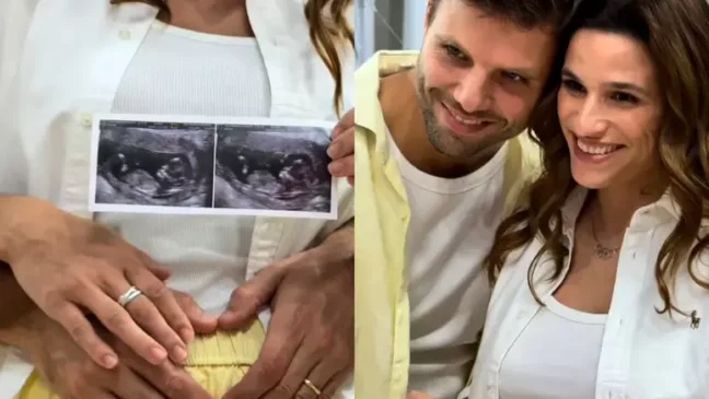 Aos 32 anos, Jade está à espera do bebê ao lado do namorado, o também ginasta Luiz Felipe Polato.