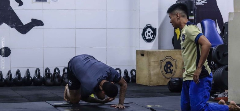 O atacante Maxwell, do Clube do Remo, está em fase final de recuperação da fratura na clavícula sofrida em abril. Foto: Samara Miranda/Remo
