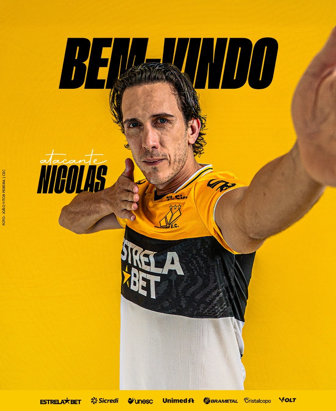 O Criciúma anunciou nesta sexta-feira (6) a contratação do atacante Nicolas, que estava no Paysandu.