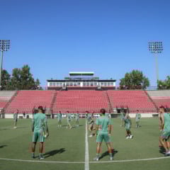 Fluminense treina nesta manhã na Universidade da Carolina do Sul, em Columbia. (Foto: Marcelo Gonçalves/Fluminense FC)