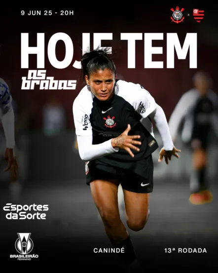 Corinthians e Flamengo se enfrentam nesta segunda-feira (9), às 20h, no Estádio Canindé, em São Paulo, pela 13ª rodada do Brasileirão Feminino