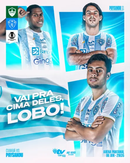 O Paysandu entra em campo nesta sexta-feira (6), às 21h35 (horário de Brasília), para enfrentar o Cuiabá na Arena Pantanal