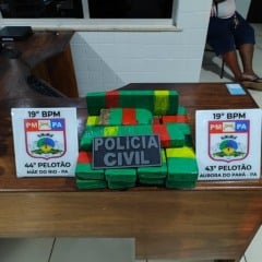 Um casal foi preso em flagrante transportando drogas dentro de um ônibus oficial a serviço do município de Aurora do Pará