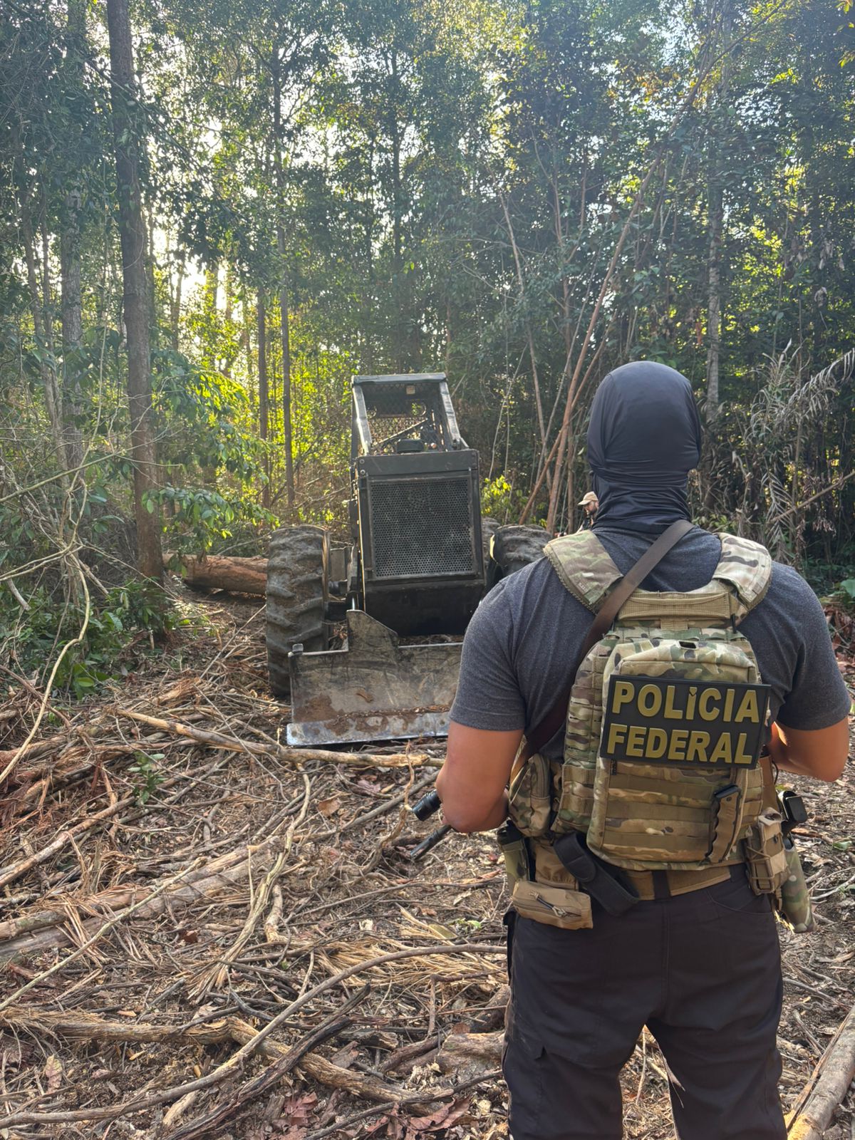 Quatro pessoas foram presas e maquinário apreendido durante operação no Projeto de Assentamento Chapadão, em Santarém