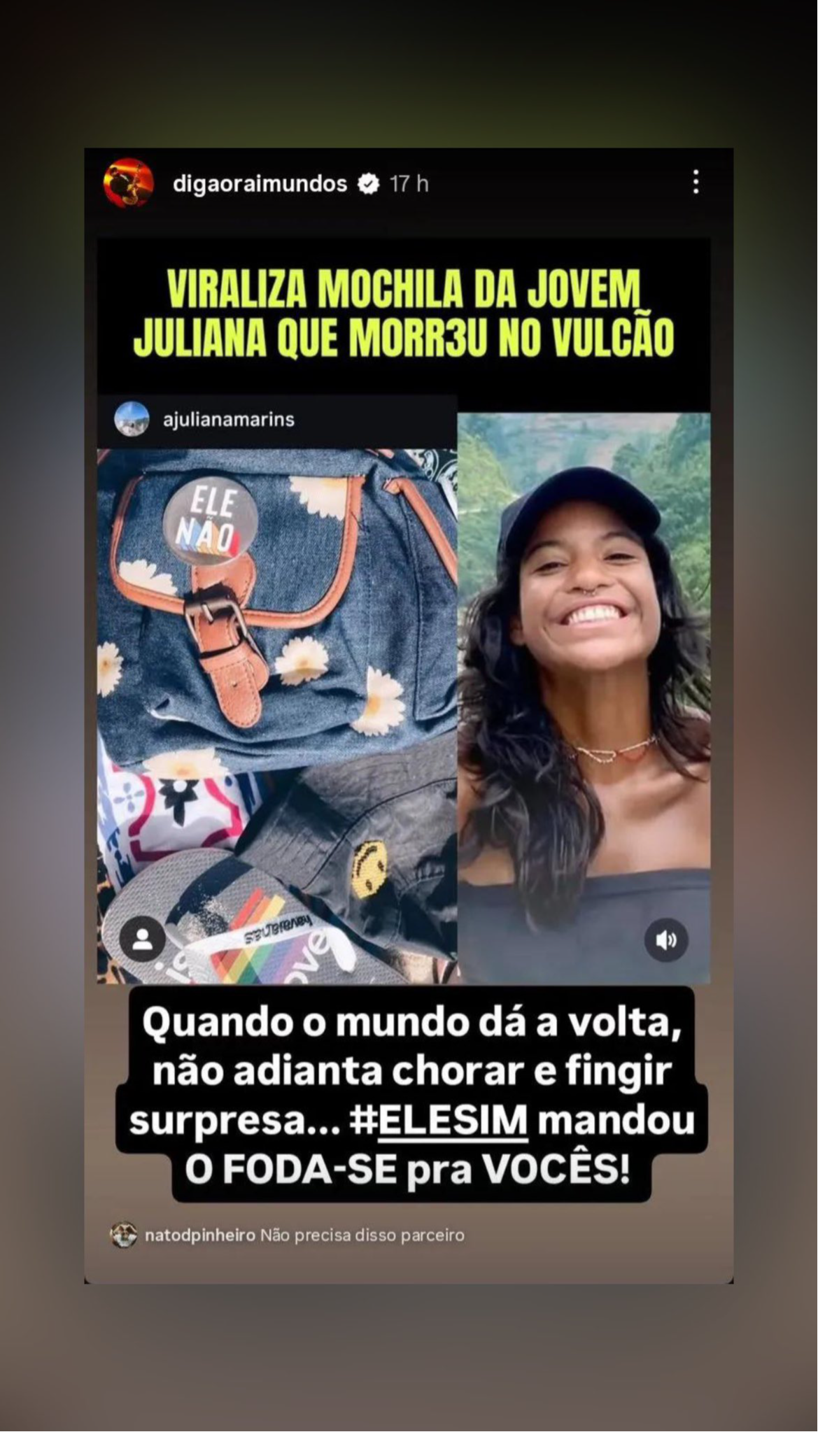 O vocalista e guitarrista da banda Raimundos, Digão, foi alvo de duras críticas nas redes sociais neste final de semana após ironizar a morte da brasileira Juliana Marins,