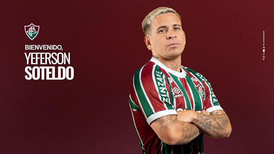 O Fluminense anunciou nesta terça-feira (10) a contratação do atacante venezuelano Yeferson Soteldo, ex-Santos
