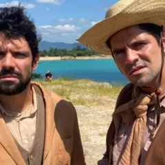 Diego e Tiago Homci, irmãos gêmeos de 39 anos naturais do Pará, estão de volta à televisão com destaque na série "Guerreiros do Sol"