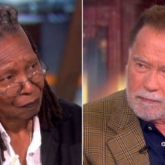 Whoopi Goldberg e Arnold Schwarzenegger. Foto: Reprodução